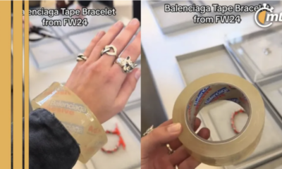 Balenciaga lanza pulsera con forma de cinta adhesiva; genera criticas en redes sociales
